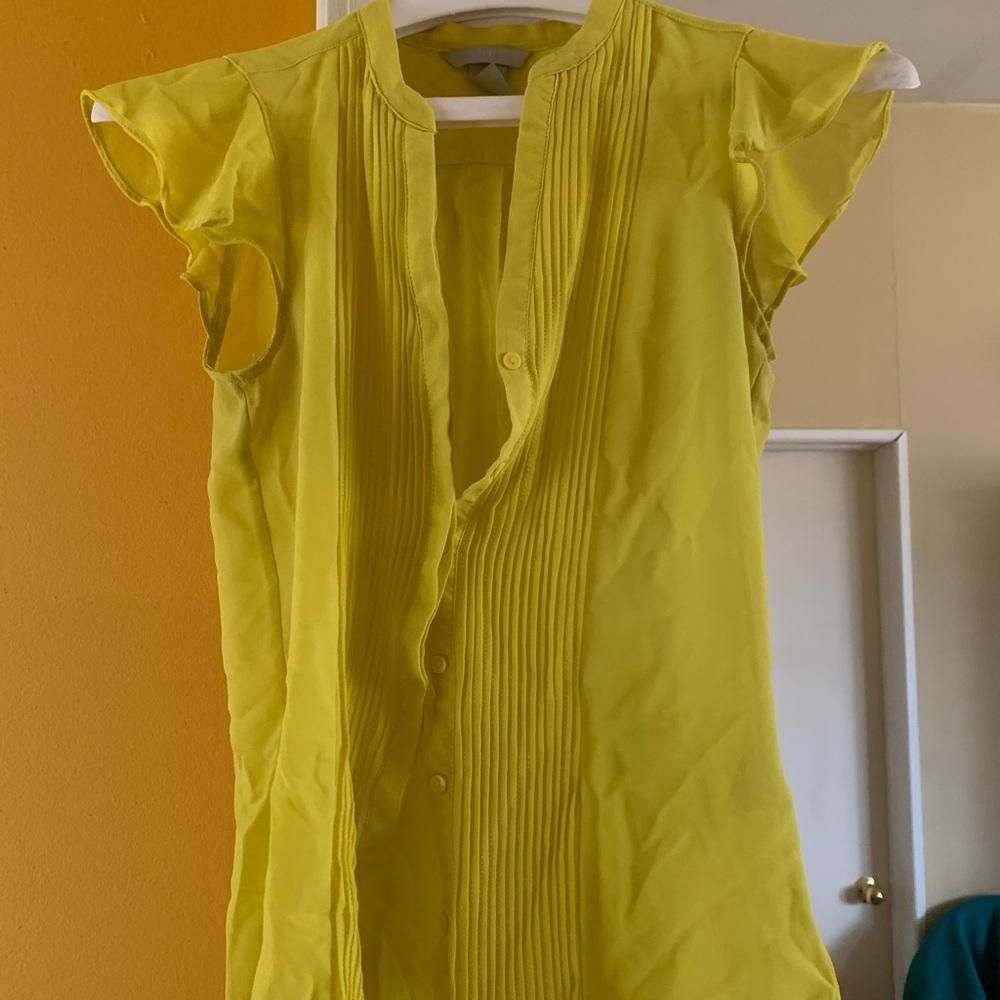 H&M⚜️Sheer Yellow Blouse